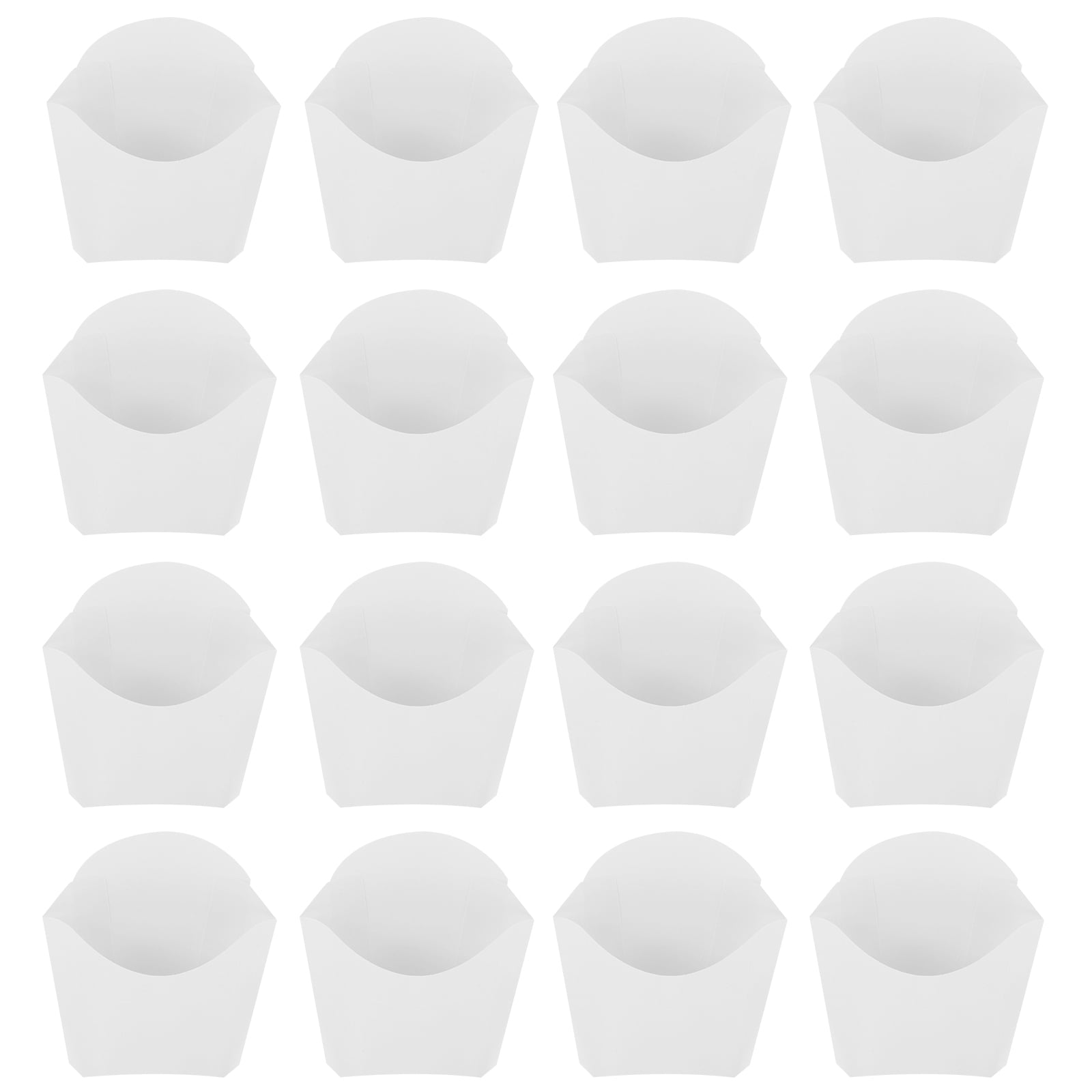 24Pcs Disposable French Fry Cups White Paper Snack Containers French ...