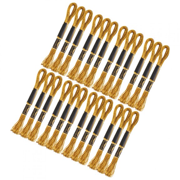 24Pcs Embroidery Floss, Glossy Braided Thread For Cross,Stitch, Hand Sewing Crafts, 8m/skein