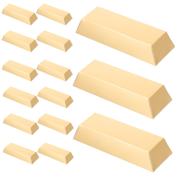 24Pcs Golden Gift Boxes for Storing Chocolate Candy Made of Durable Paper in Gold Bar Shape