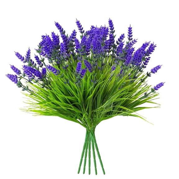 24Pcs Faux Lavender Bouquets Durable Artificial Plants for Indoor and Outdoor Home Porch Garden Decor