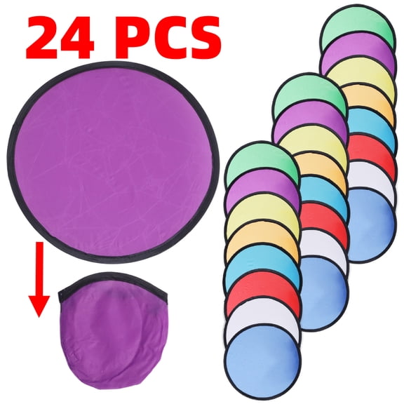 24Pcs Foldable Flying Disc Fans Set Beach Flying Disc for Party Gift Halloween