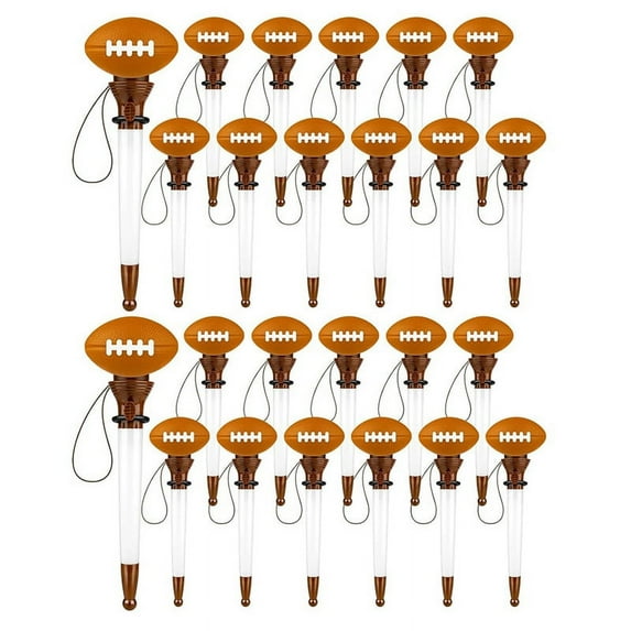 24Pcs Football Hoop Ballpoint Pens, Funny Sports Theme Novelty Black Ink Pens for Birthday Award Supplies