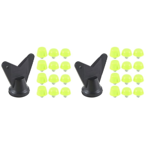 24Pcs Football Shoe Spikes Soccer Boot Cleats M5 Threading Screw 7mm 10mm Anti Slip Replacement Studs Green