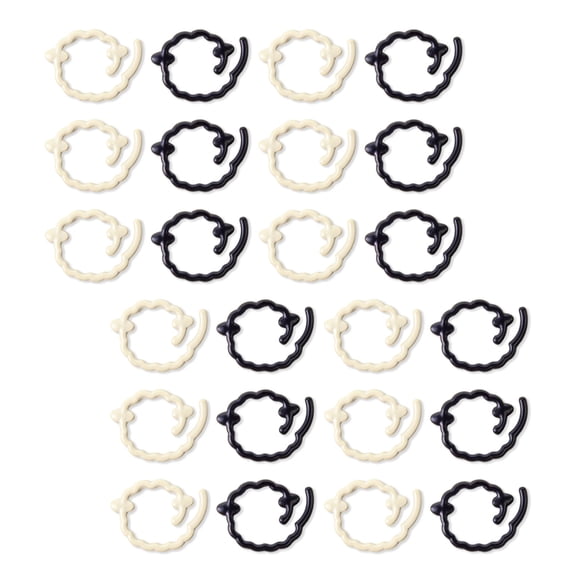 24Pcs Fruit Crochet Locking Markers Rings Wide Opening Metal Stitching Markers