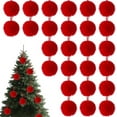 thumbnail image 1 of 24Pcs Furry Christmas Ball Ornaments, 2" Red Burgundy Fur Ball Ornaments for Christmas Tree Decorations Set, Hanging Pom Pom Xmas Party Supplies, 1 of 7