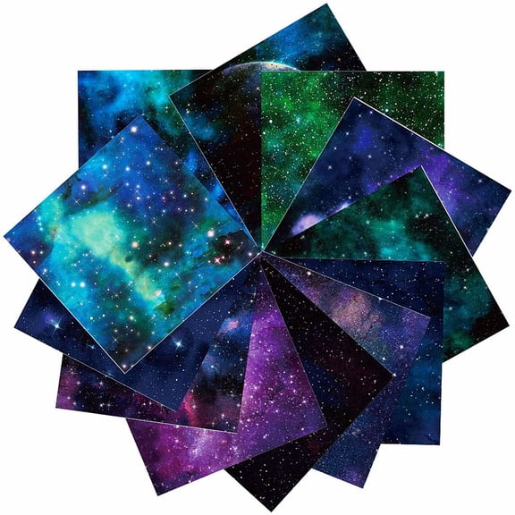 24Pcs Galaxy Scrapbook Paper Pad 6x6in Classic Starry Sky Origami Paper Decorative Decoupage