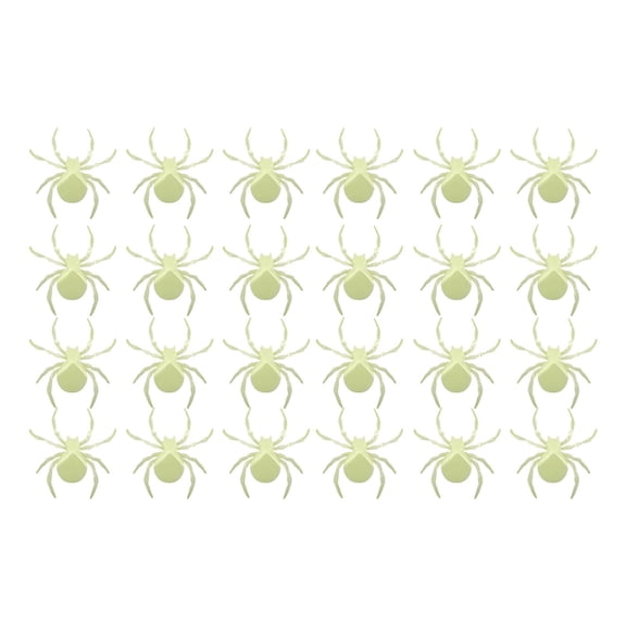 24Pcs Glow in The Dark Halloween Spider Wall Stickers - 3D Decals for Windows, Tiles & Furniture - Removable Decor for Indoor/Outdoor Parties & Haunted Houses