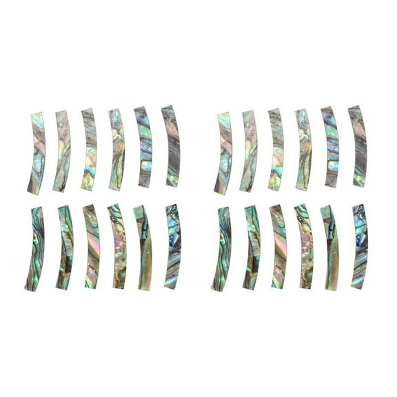 24Pcs Guitar Soundhole Rosette Abalone Shell Inlay Curved Strips Guitar Sound Hole Inlay 4mm Width