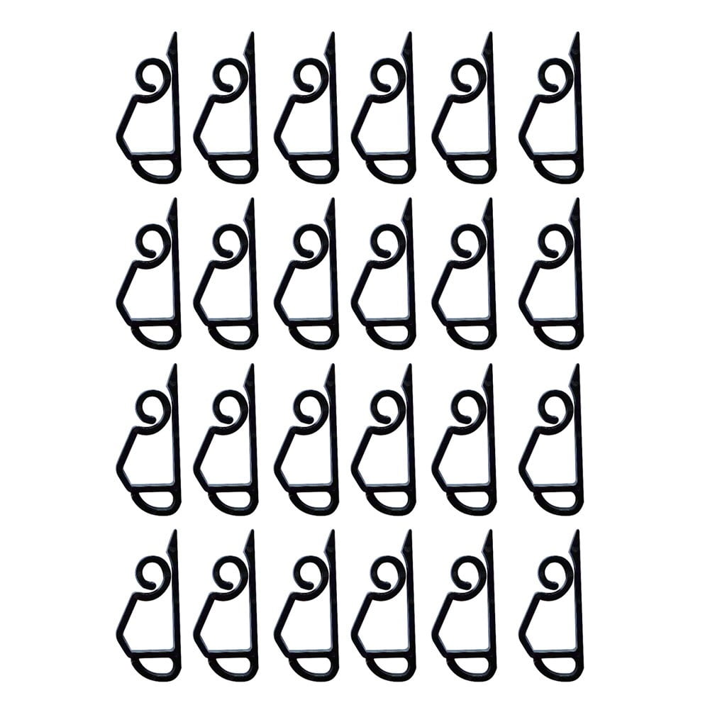 24Pcs Gutter Hooks Plastic Gutter Brackets Hooks For Fixing Lights To