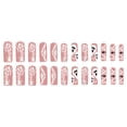 thumbnail image 1 of 24Pcs Halloween Press On Nails Long Coffin, French Tip False Nails with Glossy Finish, Full Cover Glue On Artificial Nails, Reusable Holiday Stick On Nail Set for Women, 1 of 9