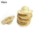 24Pcs Handmade Straw Hat Creative Handwoven Decorative Straw Hats