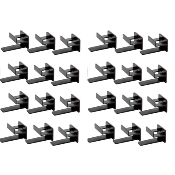 Wall Hat Rack 24Pcs, Adhesive No-Drill Hooks for Baseball & Cowboy Hats, Black