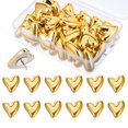 thumbnail image 1 of 24Pcs Heart Decorative Pins, Cute Pins for Bulletin Board, Office or Home (Gold), 1 of 6