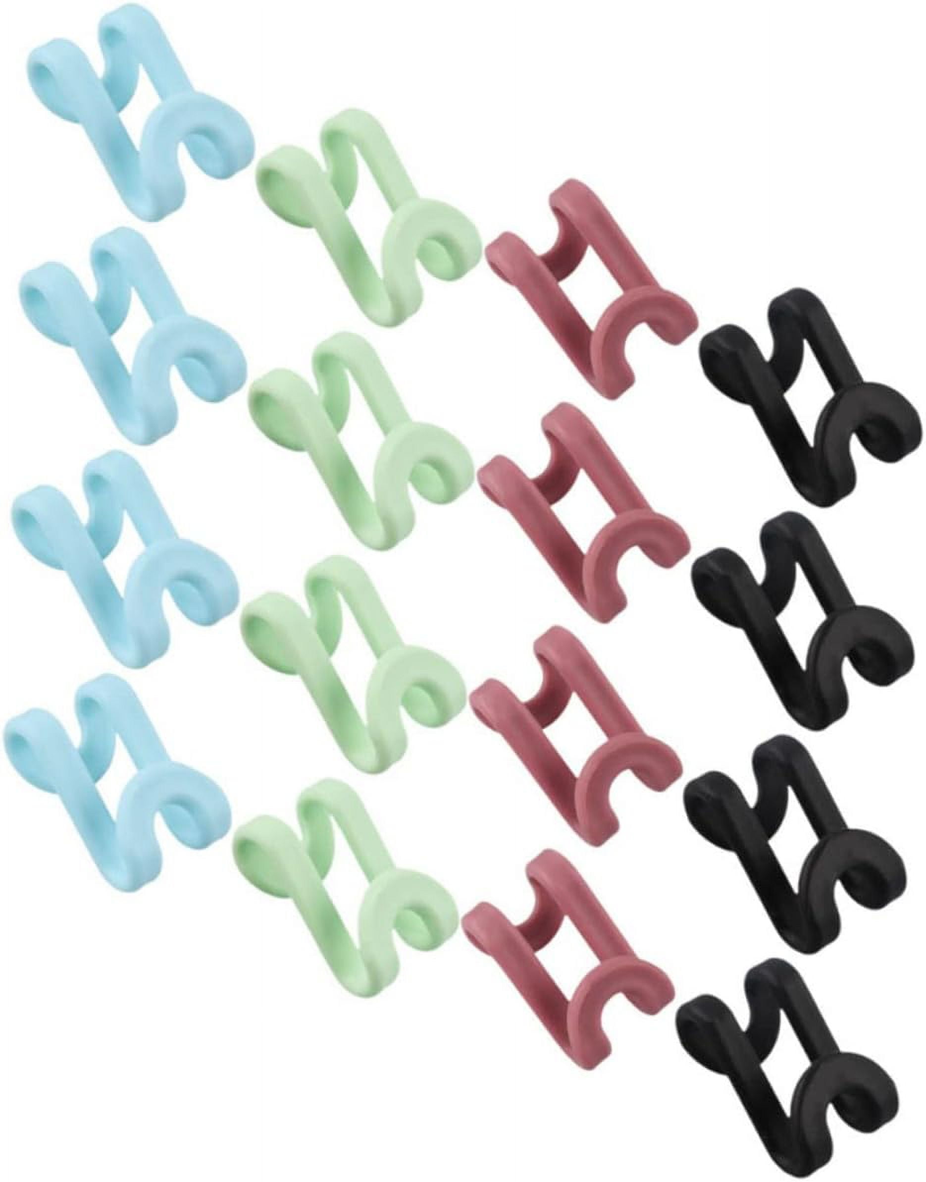 24Pcs Heavy Duty Clothes Hanger Rack Space Coat Hook s Hanger Connector ...