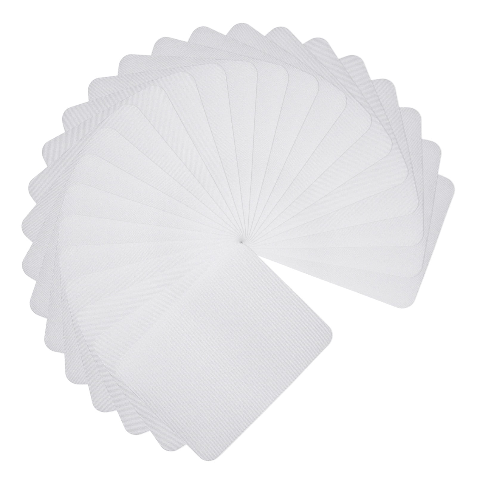 24Pcs Iron on Patches for Clothing Repair 4.9" x 3.7" Adhesive Fabric Patch Repair Decorating White