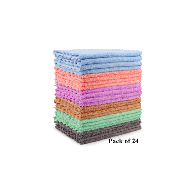 24Pcs Kitchen Dish Cloths Bulk Soft Reusable Dish Towels Scrubbing Wash