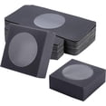 thumbnail image 1 of 24Pcs Kraft Paper Boxes with Clear Window 3x3x1.2 Black Kraft Gift Packaging Boxes, 1 of 9