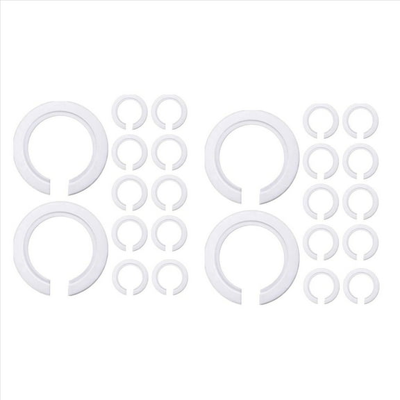 24Pcs Lamp Shade,E27 to E14 Hole Converter,Lampshade for Fitting Screw Lamp Shades to Cap Lampholders,24 x Adapter Ring,white