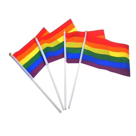24Pcs Lightweight Handheld Flags with Solid Plastic Sticks for Parade Celebrations and Festivals