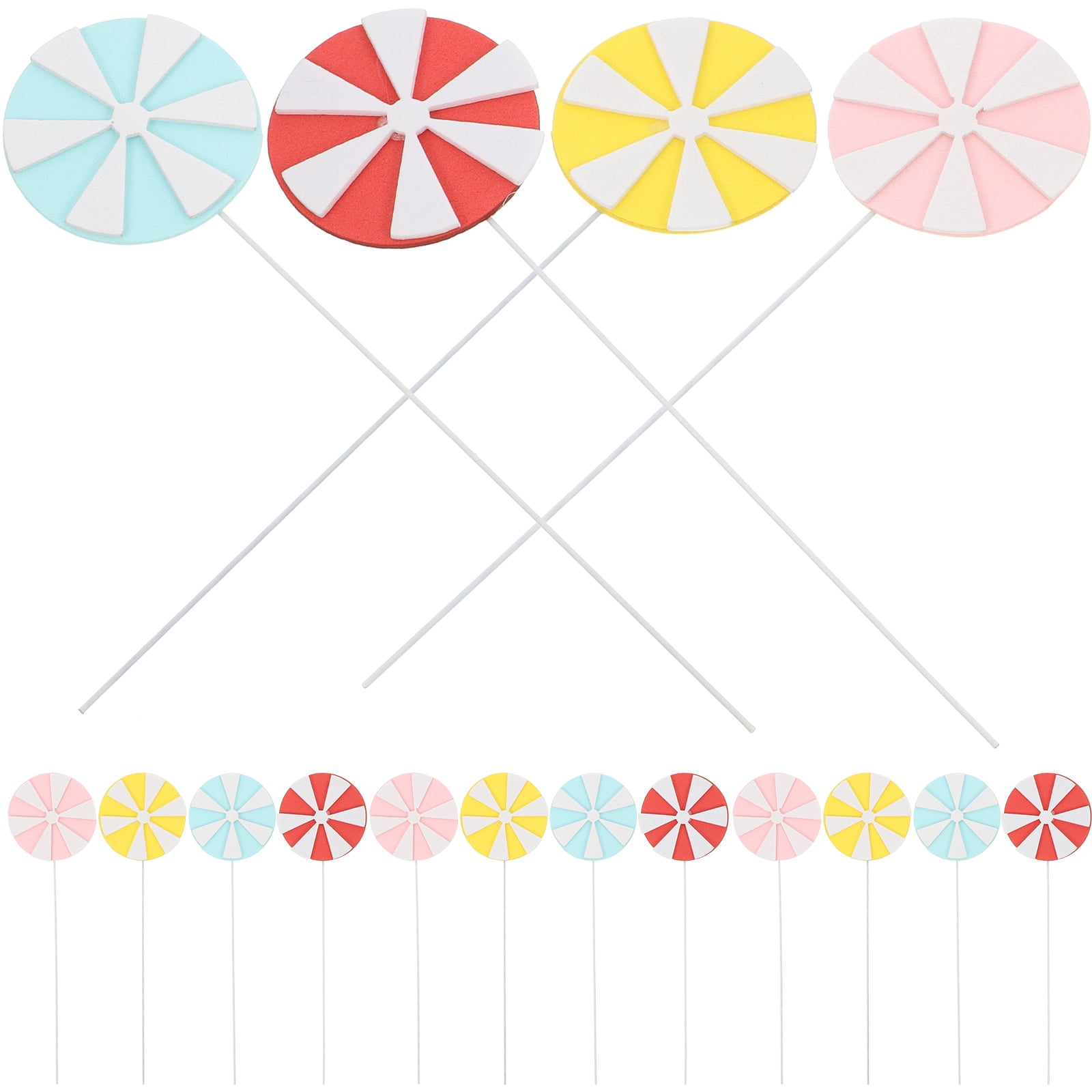 24Pcs Lollipop Toppers for Kids Birthday Baby Shower Candy Themed Party