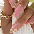 thumbnail image 1 of 24Pcs Long Stiletto Press on Nails Box Acrylic False Nails with Almond Designs Black Gold Foil French Full Cover Fake Nail Tips, 1 of 6