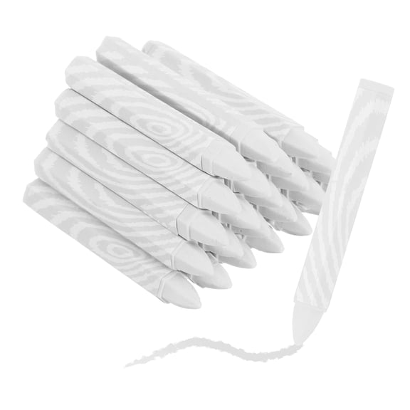 24Pcs Lumber Marking Crayons, 4.1" x 0.6" Hex Wax Tire Marker Pen Drawing Crayons for Wood Metal(White)