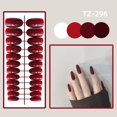 thumbnail image 1 of 24Pcs Medium Long Acrylic Fake Nails Art Cool Spice Girls Wearing False Nails Set Press on Nail Tips Removable French Nails Fake, 1 of 6