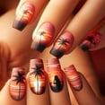 thumbnail image 1 of 24Pcs Medium Square Press on Nails Summer Fake Nails with Watermelon Cute Cartoon False Nails Glossy Glue on Nails Artificial Acrylic Nails Summer Fruit Stick on Nails for Women, 1 of 6