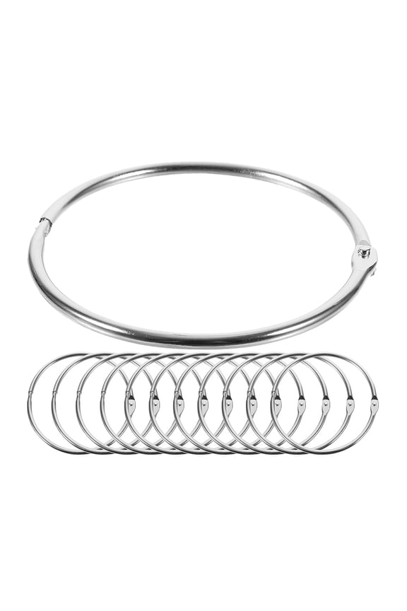 24-Pack Metal Binder Key , Round Loose Leaf for Organizing Papers and Keys