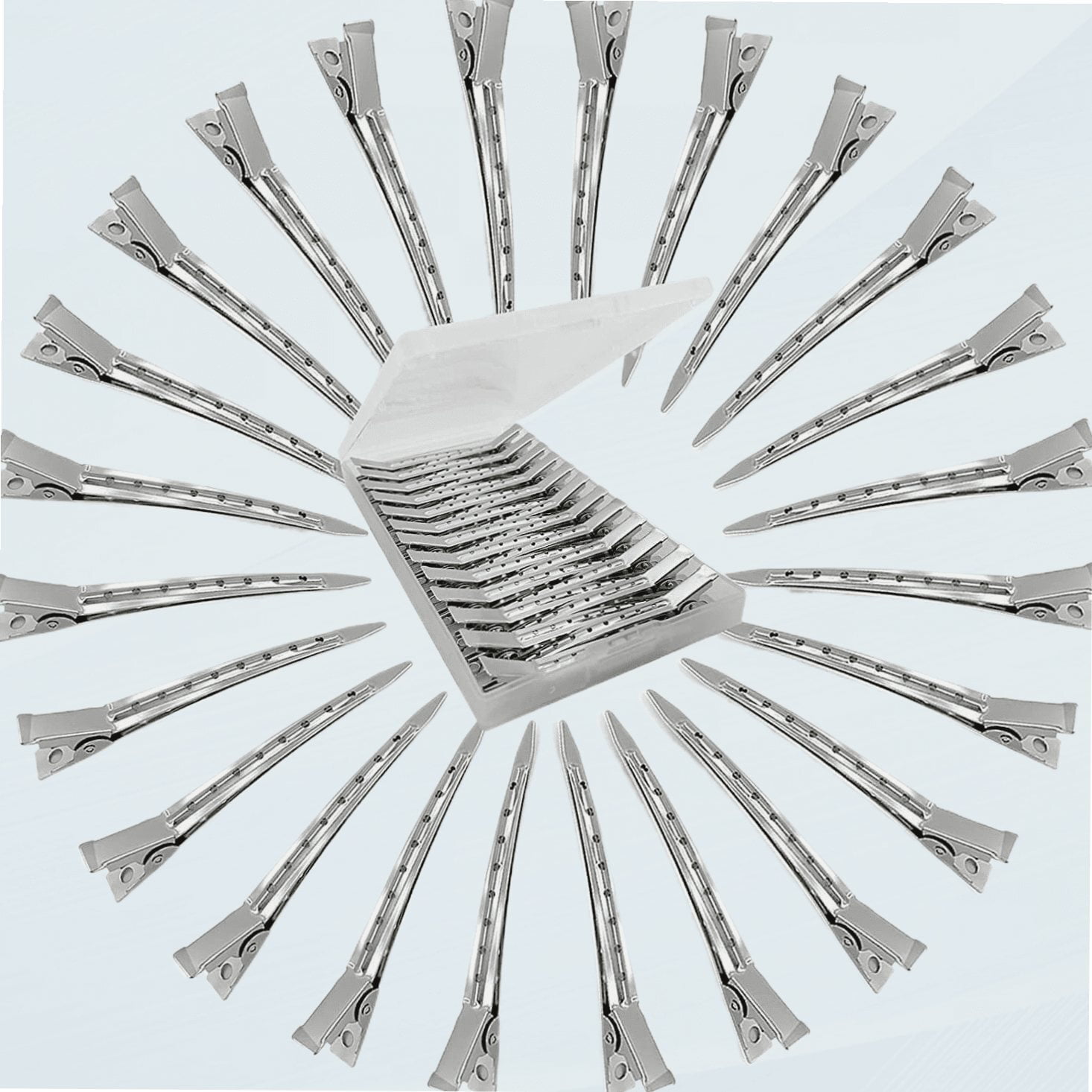 24Pcs Metal Duck Billed Hair Clips for Women Styling Sectioning, Silver ...