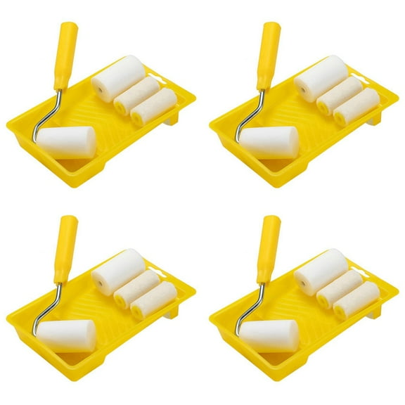 24Pcs Mini Foam Paint Roller Painting Decorating Kit 2 Inch Small  for Wall Painting Repair Brush
