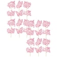 thumbnail image 1 of 24Pcs Mother's Day Cupcake Toppers,Pink Glitter Cake Toppers Butterfly, 1 of 5