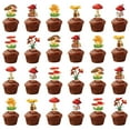 thumbnail image 1 of 24Pcs Mushroom Cupcake Toppers, Mushroom House Cake Picks, Mushroom Birthday Cake Decorations, Mushroom Cupcake Toppers for Baby Shower, Mushroom Party Decorations, 1 of 7