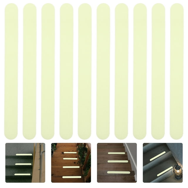 24Pcs Nonskid Stairs Tapes Stairs Glow in the Dark Stripes Steps
