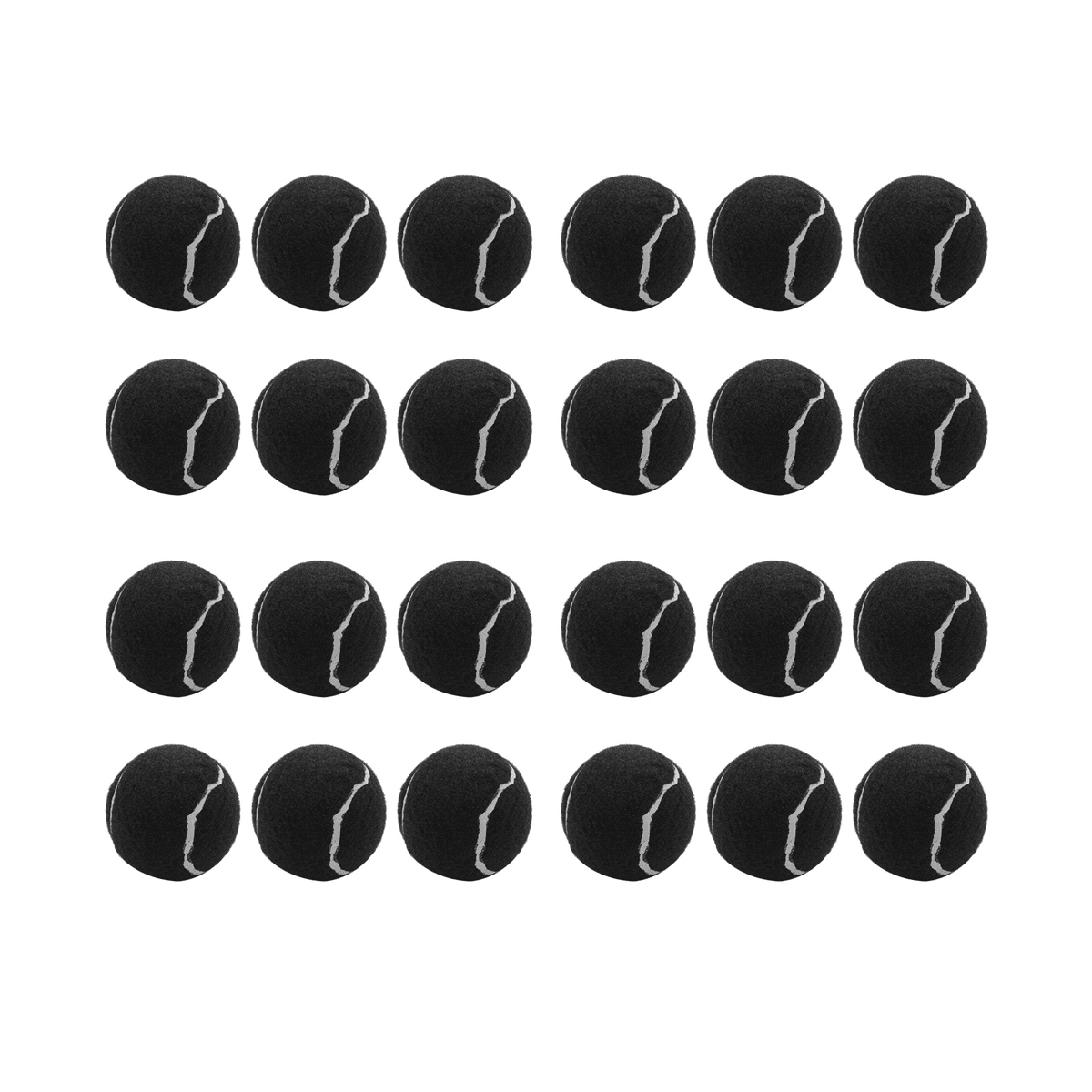 24Pcs Pack Tennis Balls Wear- Elastic Training Balls 66mm Ladies Beginners Practice Tennis Ball,Black,24 * Tennis ball,black