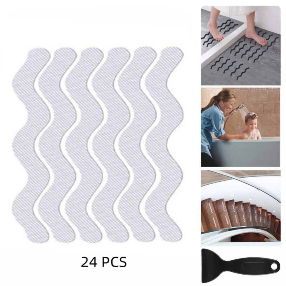 24Pcs Patented Anti Slip Shower Stickers Safety Bathtub Strips Adhesive ...