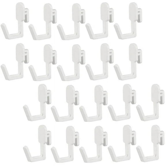 24Pcs Pegboard Hooks J Shape Hook Peg Board Tool Organizer Accessories, White