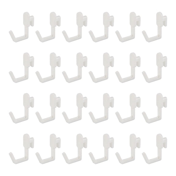 24Pcs Pegboard Hooks J Shape Pegboard Hook Peg Board Tool Organizer Accessories, White