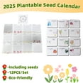 24Pcs Plantable Seed Calendar 2025,Seed Calendar from January 2025 to December 2025,EcoFriendly
