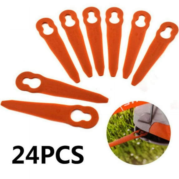 24Pcs Plastic Cutter for Stihl PolyCut 2-2 Garden Lawn Mower Trimmer 4008 007 1000 Grass Cutter Replacement Tool
