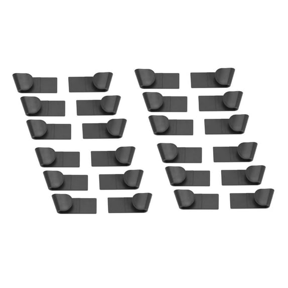 24Pcs Plastic Pot Pan Lid Rack Clip Cooker Pot Cover Frame Stand for Storing Pot Lids Dishes Storage Organizer Holder,24 x Pot Lid Rack,Black