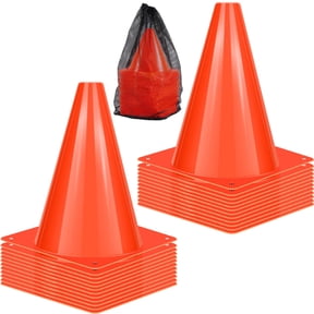 24Pcs Plastic Training Cones, Orange Soccer Cone for Training, Agility Field Marker Cone for Soccer, Basketball, Football