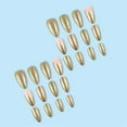 thumbnail image 1 of 24Pcs Press on Nails Almond Glues on Nails French Fake Nails Designs False Nails Artificial Nails Gifts for Women Girls, 1 of 7