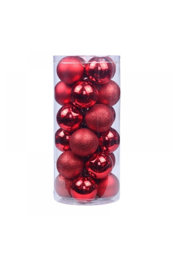 24Pcs Red Christmas Balls Ornaments for Christmas Tree - Shatterproof Christmas Tree Decorations Hanging Ball for Holiday Wedding Party Decoration,1.2inch