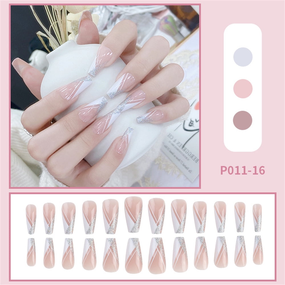 Love Gradient Smudge Short Cow Pattern Nail Tips #N5740 – HSSOX
