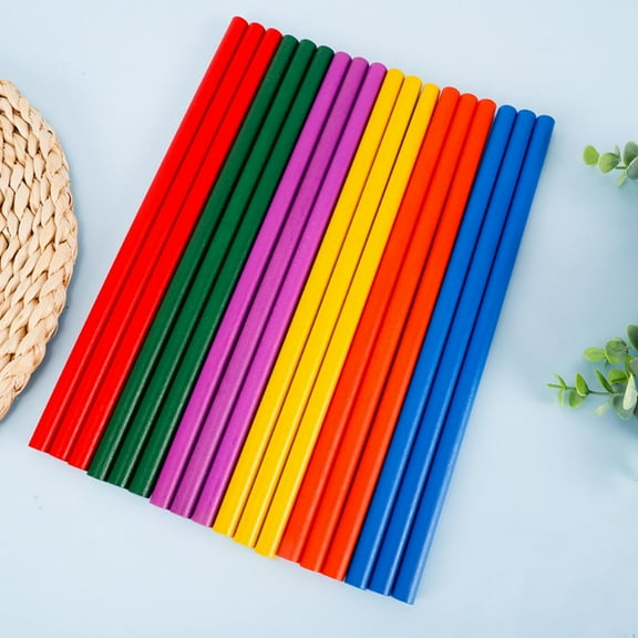 24Pcs Rhythm Sticks for Kids Bulk, Colorful Wood Lummi Sticks Music Classroom Percussion Instruments, 6 Colors