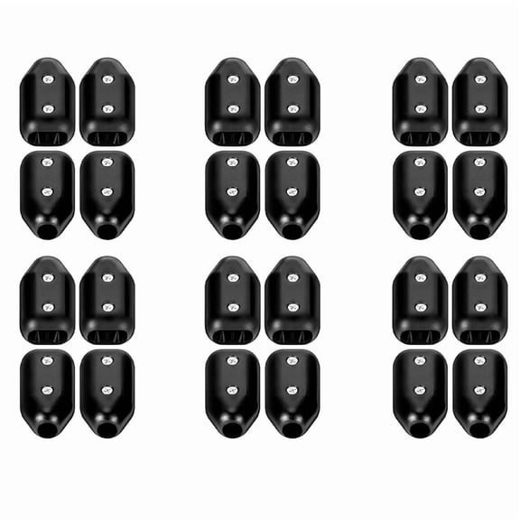 24Pcs Rope Clamps, Reusable Rope Clamp 3/8Inch Rope Connector Clamp Suitable for 7-8 mm Nylon Rope or Braided Ropes