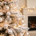 thumbnail image 1 of 24Pcs Rose Gold Christmas Ball Ornaments, Shatterproof Clear & Glitter Gold Xmas Baubles, Christmas Tree Hanging Decorations for Wedding Holiday Party Home Decor, 1 of 6