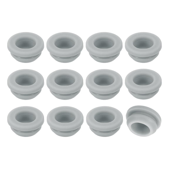 24Pcs Rubber Grommets, Mount Dia 11mm ID 8mm Snap Firewall Hole Plug, Anti-Scratch Hole Cover Plug for Electrical Box Cable Wiring, Gray