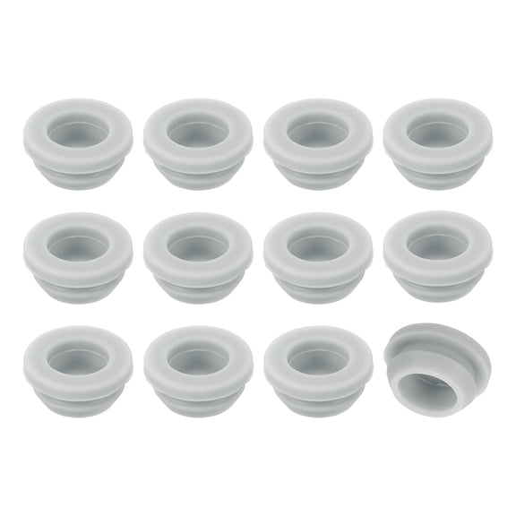 24Pcs Rubber Grommets, Mount Dia 12mm ID 9mm Snap Firewall Hole Plug, Anti-Scratch Hole Cover Plug for Electrical Box Cable Wiring, Gray